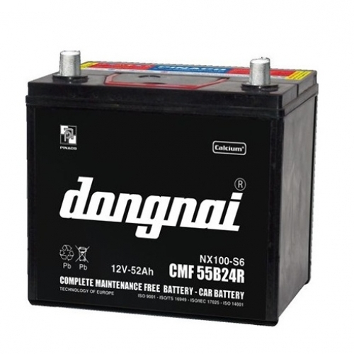 Ắc quy Đồng Nai CMF 55B24 R/L (12V - 52Ah)