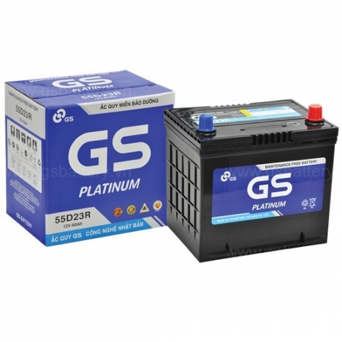Ắc quy GS MF 55D23 R/L (12V-60Ah)