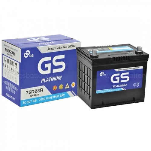 Ắc quy GS MF 75D23 R/L (12V-65Ah)